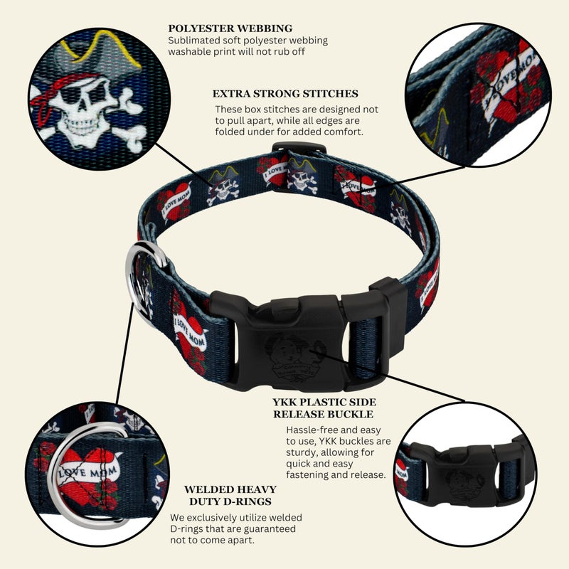 Country Brook Design Country Brook Petz - Deluxe I Love Mom Dog Collar - Attitude Collection Featuring Untamed Designs (1 Inch, Large) - Image 4